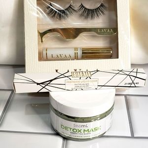 Beauty Trio-Mink Lashes-Clay Mask-Precision Felt Tip Liner